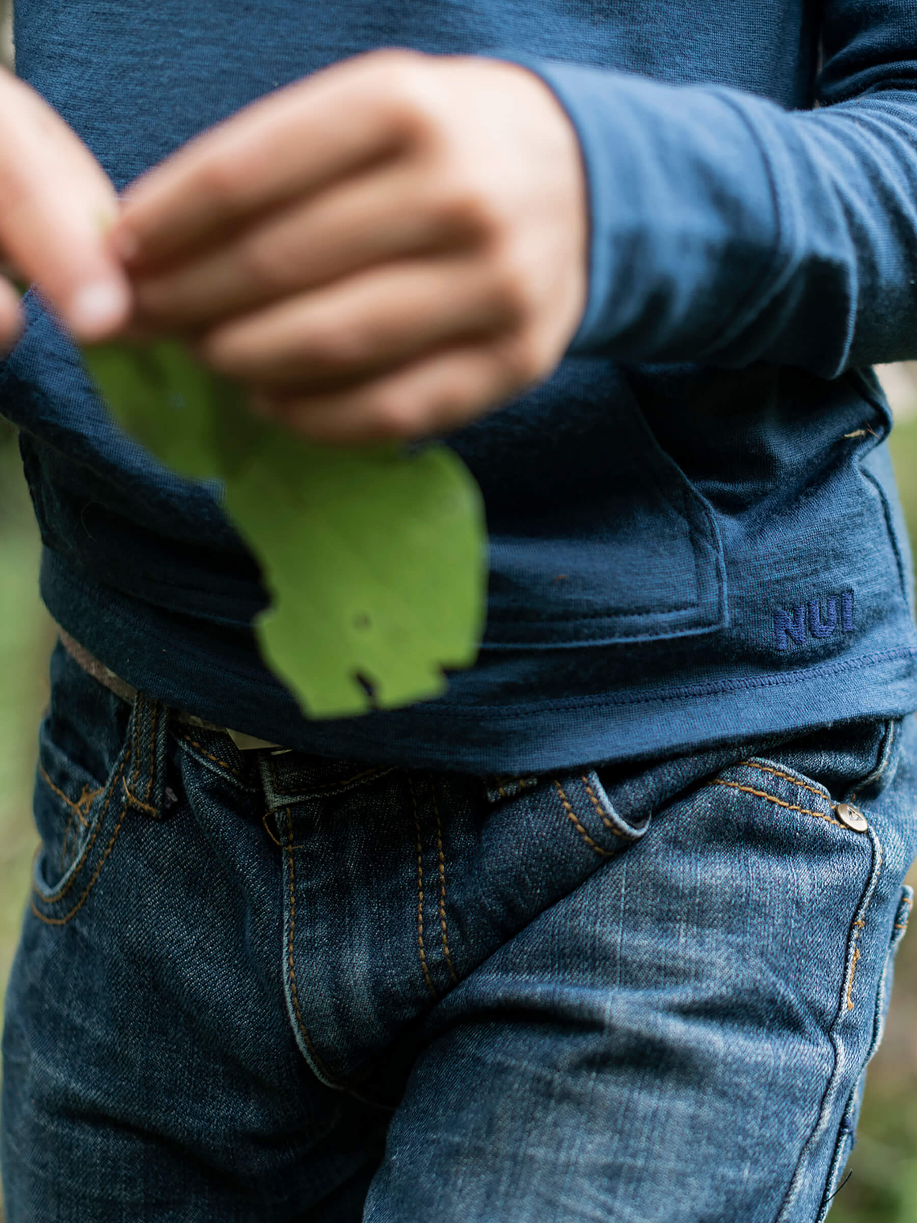 Child Tihoi Merino Crew Navy child tops Nui Organics   