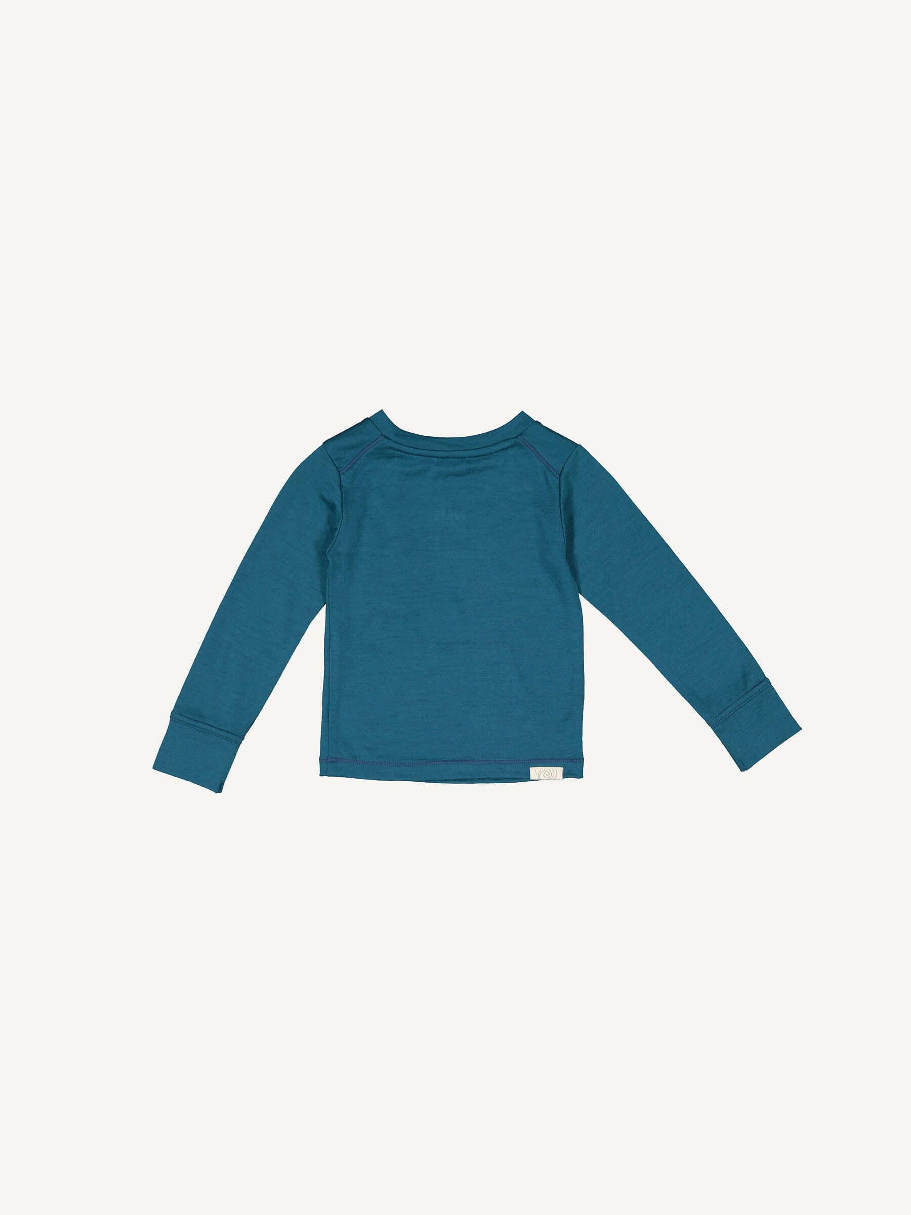 Baby Tihoi Merino Crew Deep Sea baby tops Nui Organics   