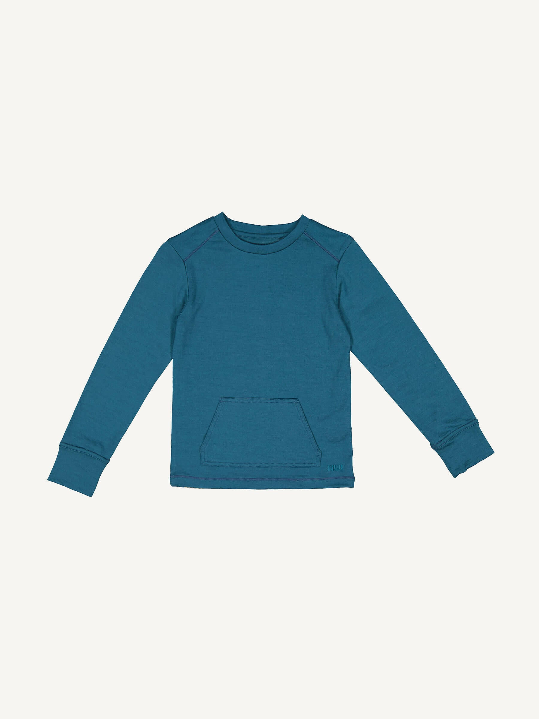 Child Tihoi Merino Crew Deep Sea child tops Nui Organics 2y  