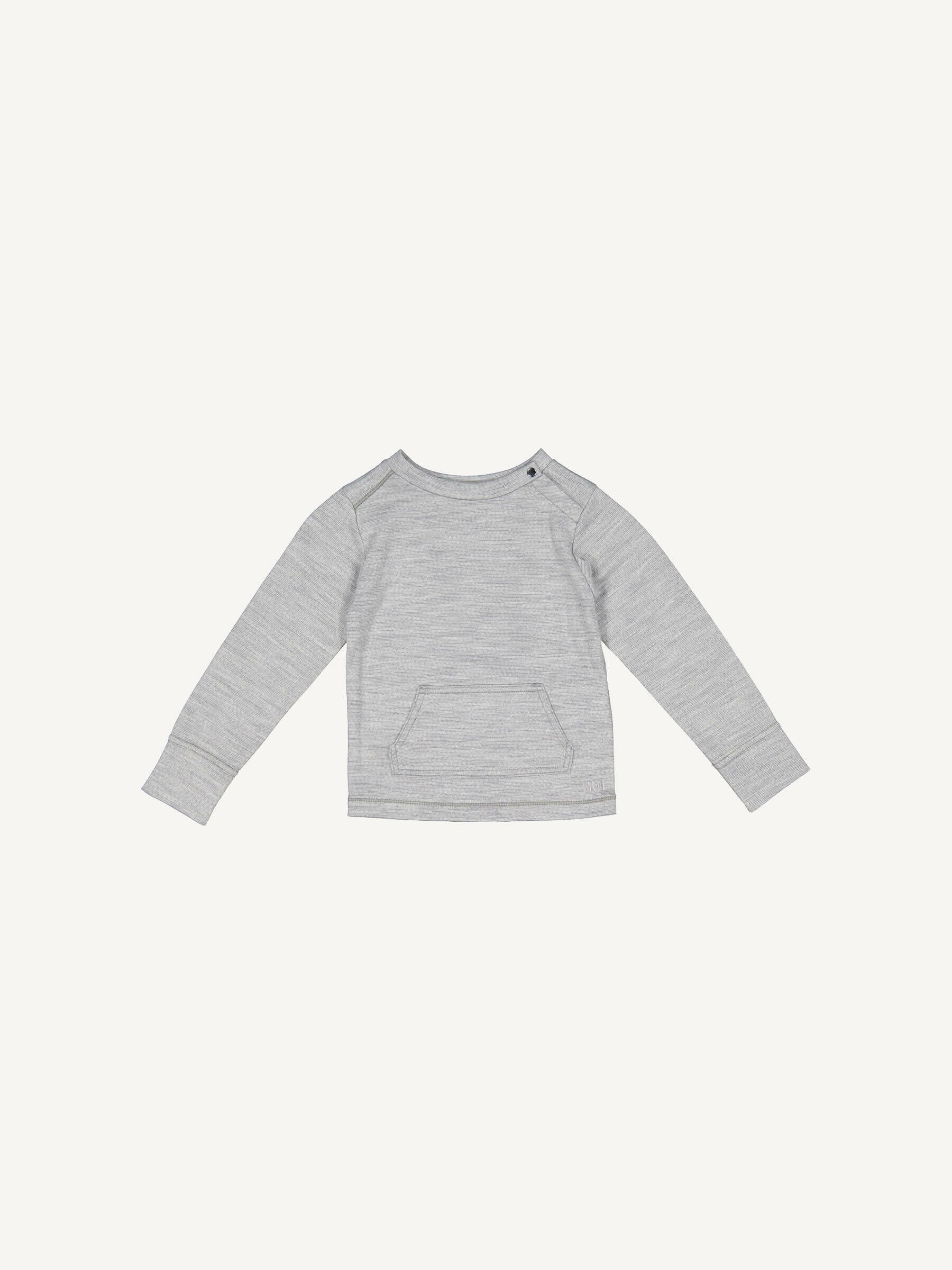 Baby Tihoi Merino Crew Silver baby tops Nui Organics 12-18m  