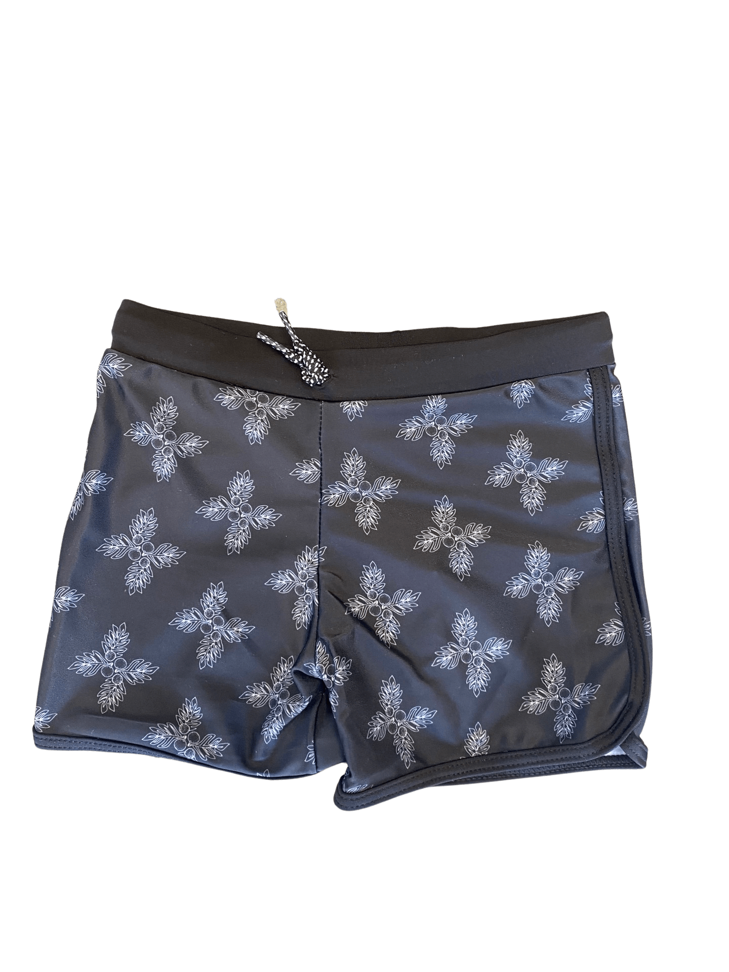 Toddler Soft Shorts for Swim in Black Breadfruit Bandana Kids OF ONE SEA 6 months Black Breadfruit Bandana 