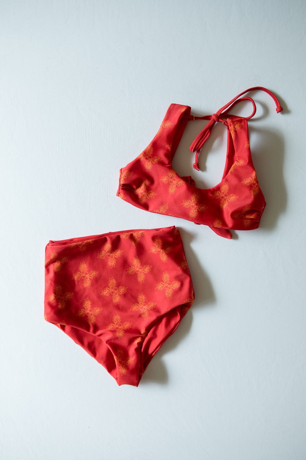 Girl's Bikini Separates in Red Breadfruit Bandana Kids OF ONE SEA Bikini Top 0/1 Red Breadfruit Bandana