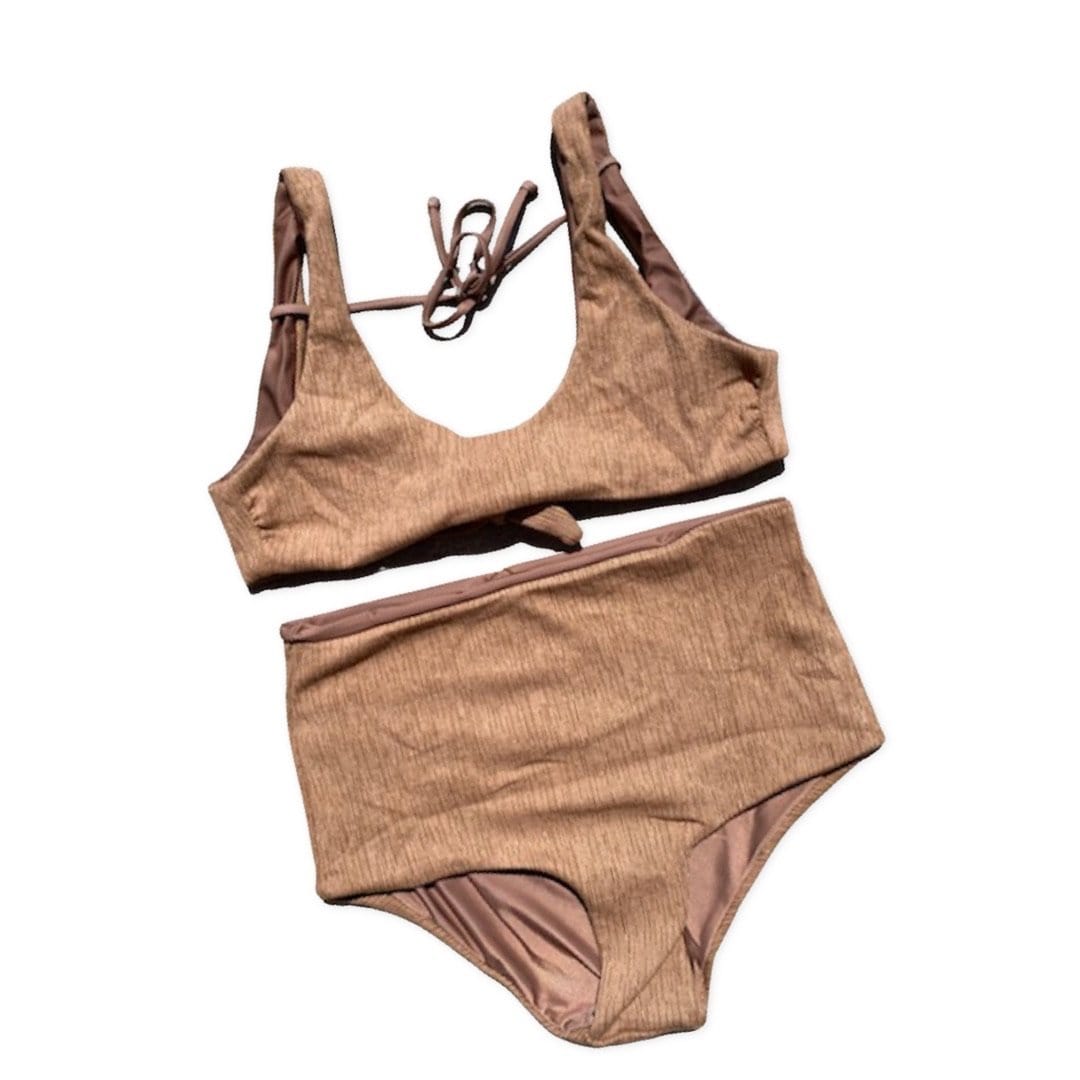 Girl's Bikini Separates in Camel Texture Kids OF ONE SEA   