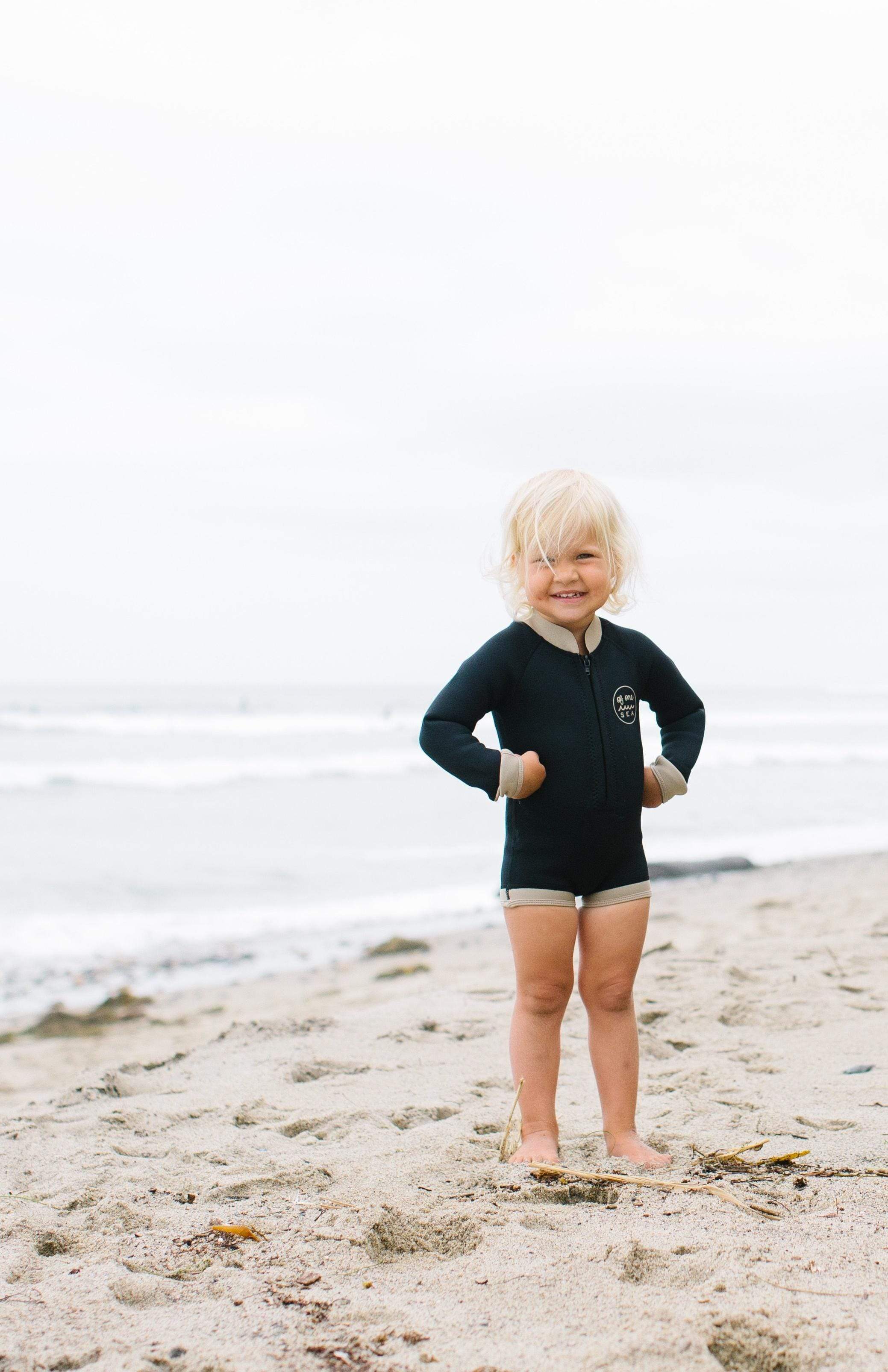 Kid's Natural Rubber Wetsuit in Long Sleeve Spring Suit Kids OF ONE SEA   