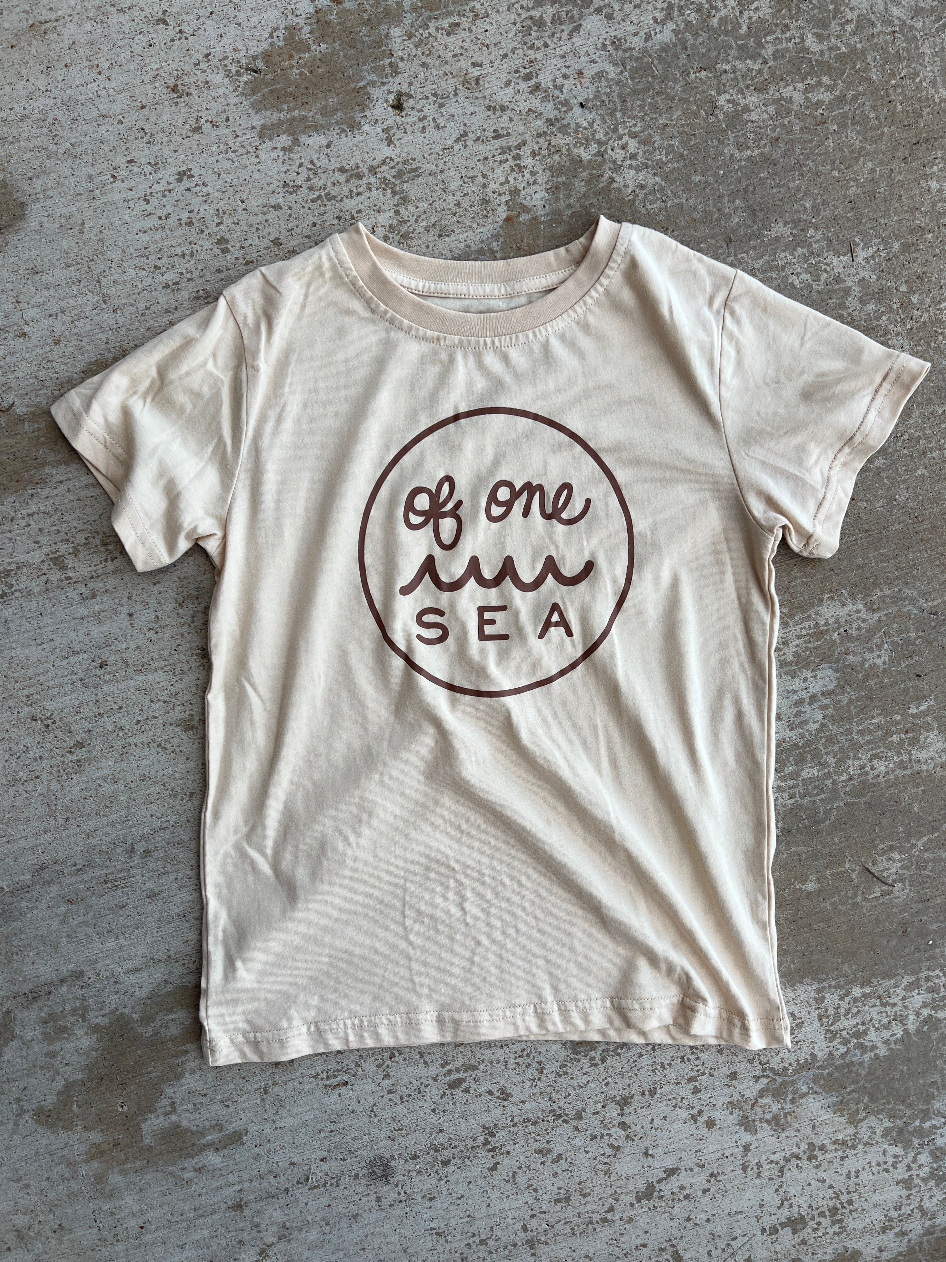 Kid’s Logo Tee in Cream T-shirt OF ONE SEA 1T Cream 