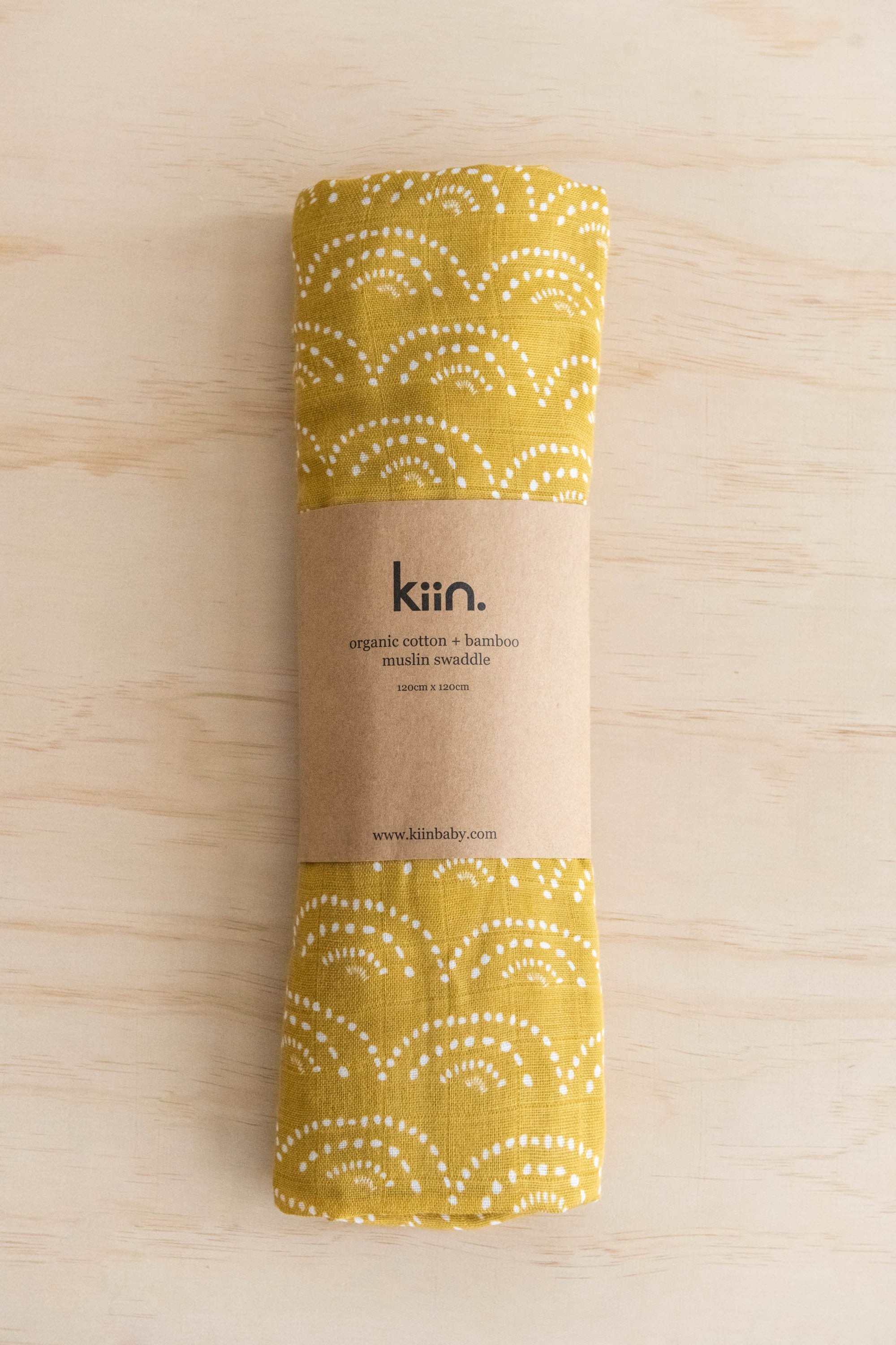 Organic Cotton + Bamboo Muslin Swaddle - Sunset Baby Essentials Kiin Baby   