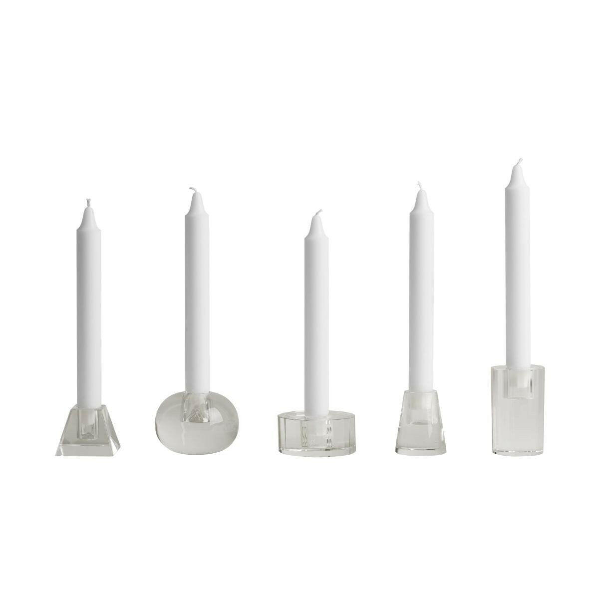 Nordic Glass Candleholder - Round - Clear  OYOY   