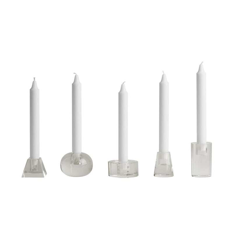 Nordic Glass Candleholder - Round - Clear