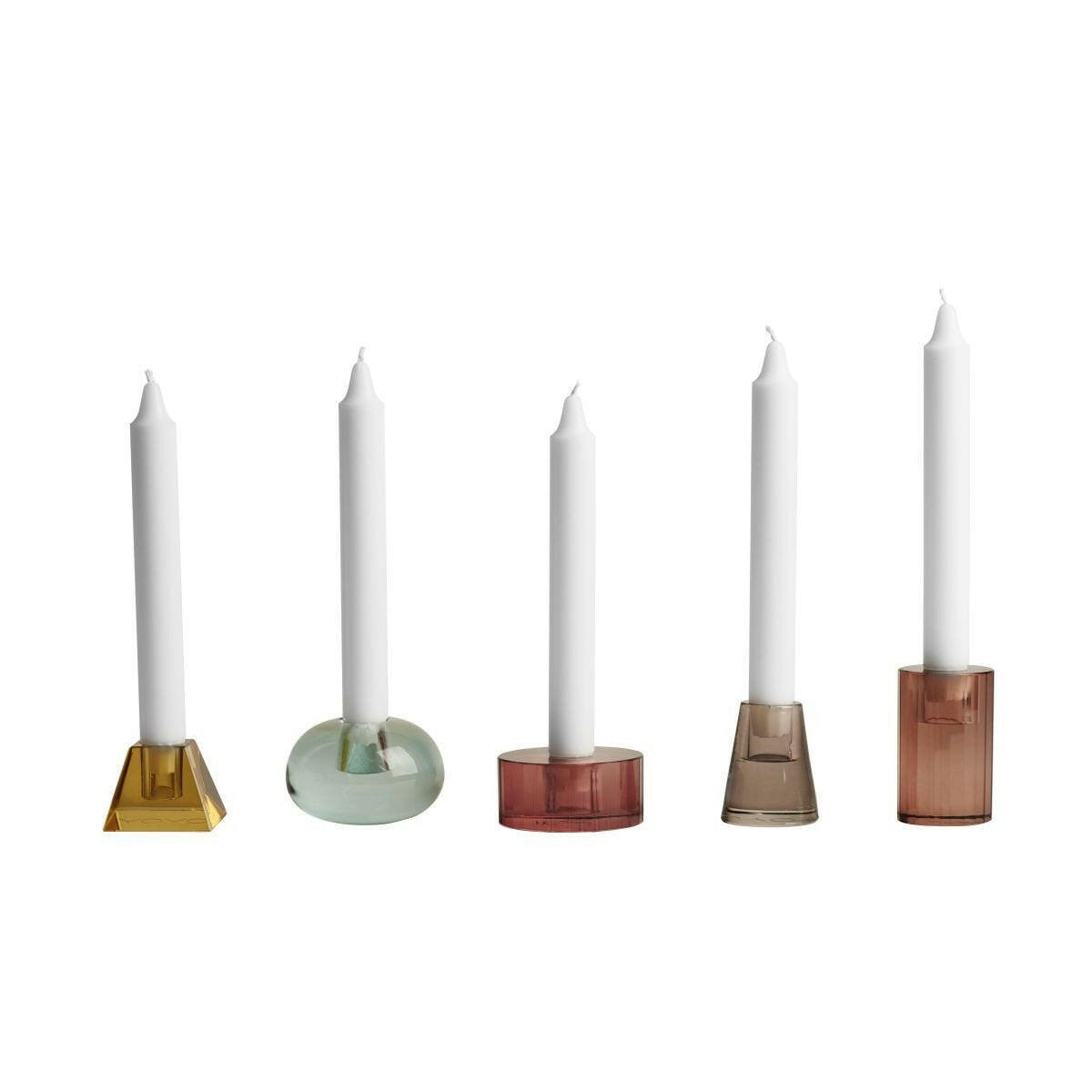 Nordic Candleholder In Small Facet Aubergine  OYOY   