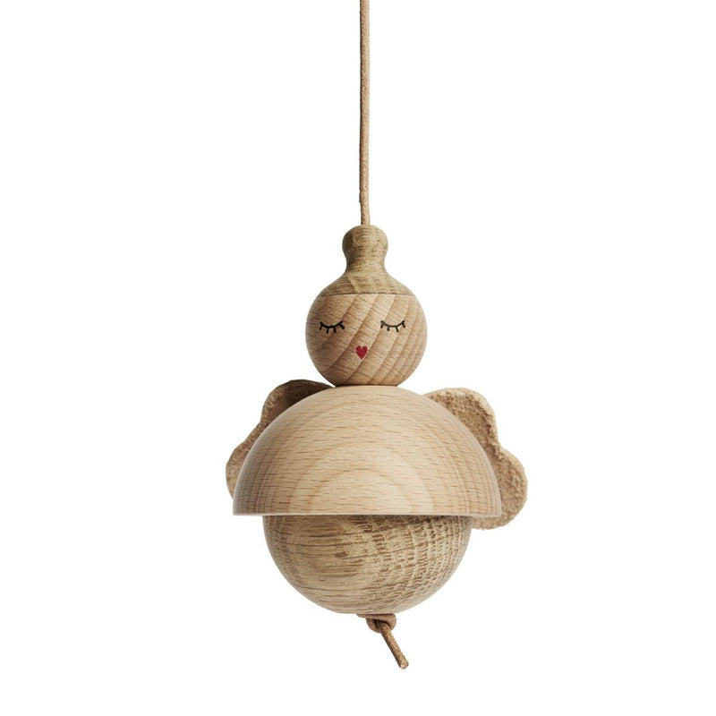 Small Wooden Angel with String Ornament