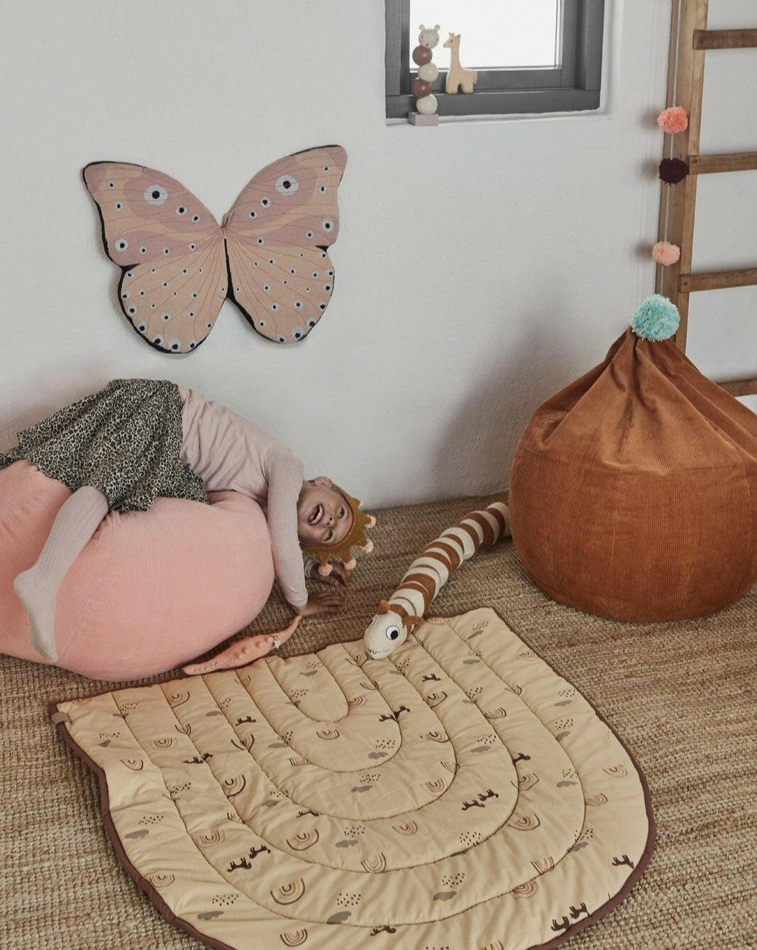 Organic Quilted Rainbow Blanket Blankets OYOY   