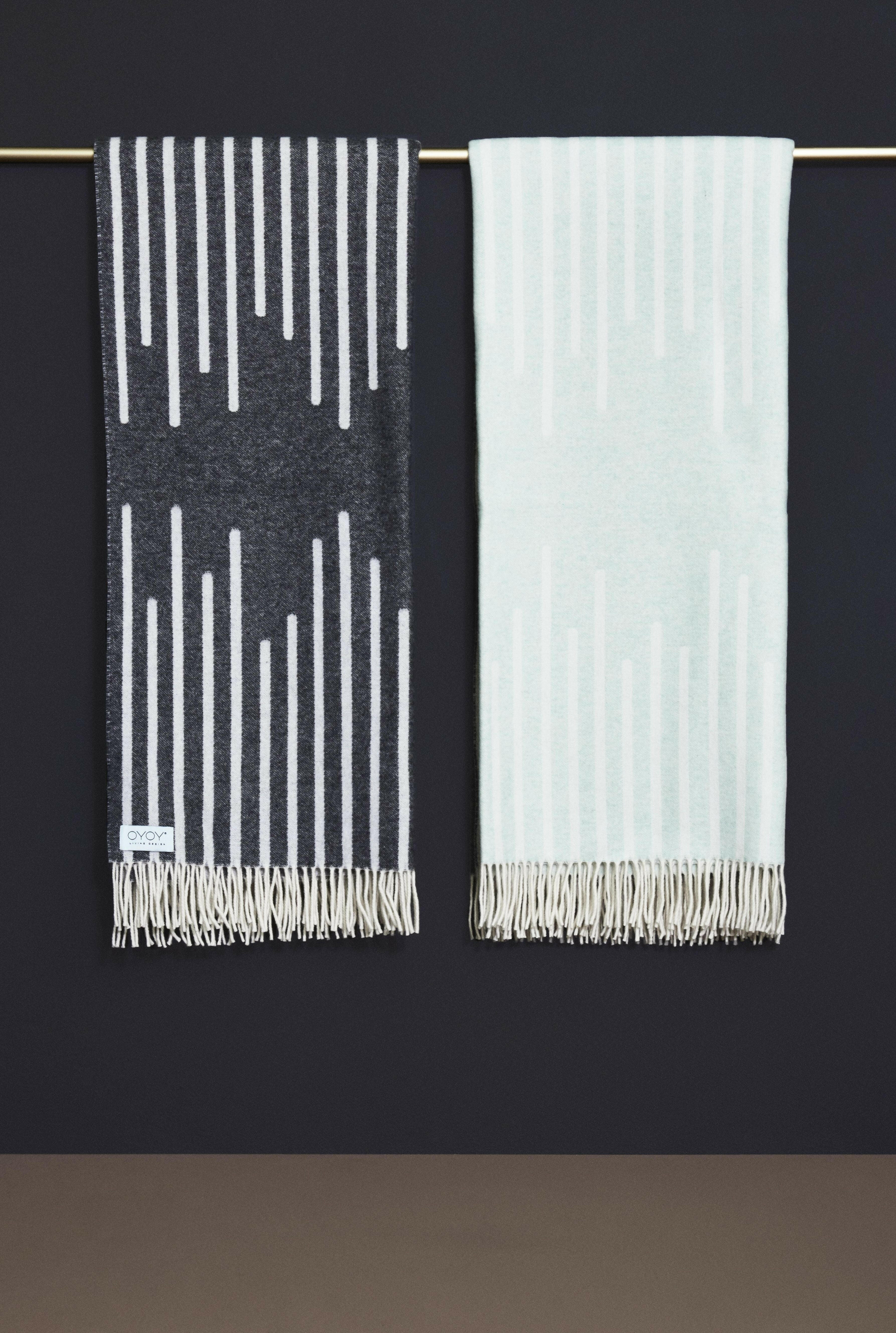 Alba Plaid Throw - Mint / Grey  OYOY   
