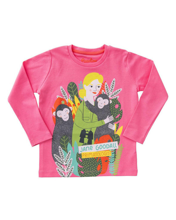 Jane Goodall Long Sleeve Trailblazer Tee by Piccolina