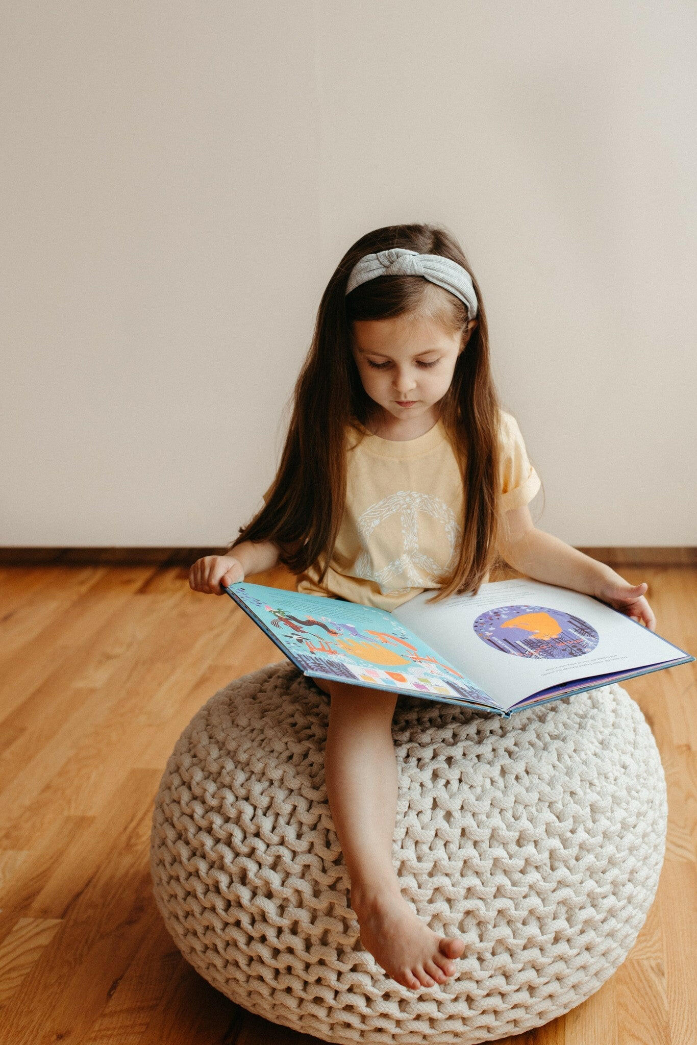 Peace Floral Kid’s Illustrated T-Shirt Kids Polished Prints   