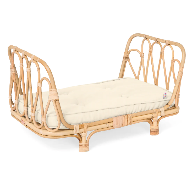 Rattan Doll Daybed Doll Furniture Poppie Cream  