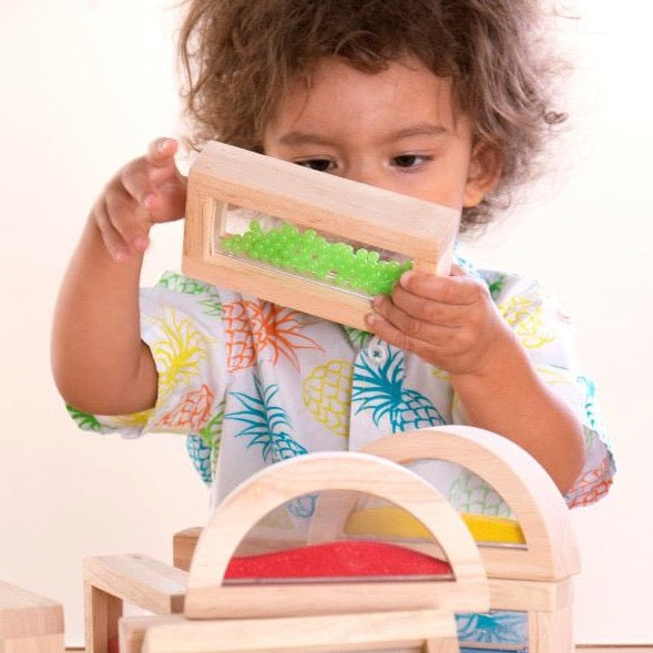 Sensory Rainbow Blocks - 18 pc. set Kids Toys Guidecraft   