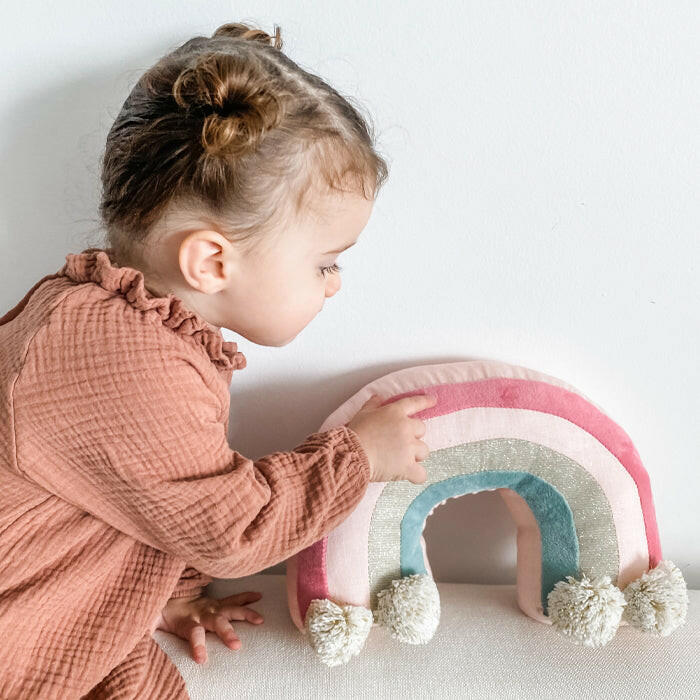 Rainbow Shelf Sitter Stuffed Toy MON AMI   