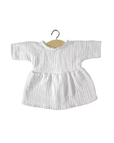 Faustine double gauze cotton dress White Doll Clothing Minikane   