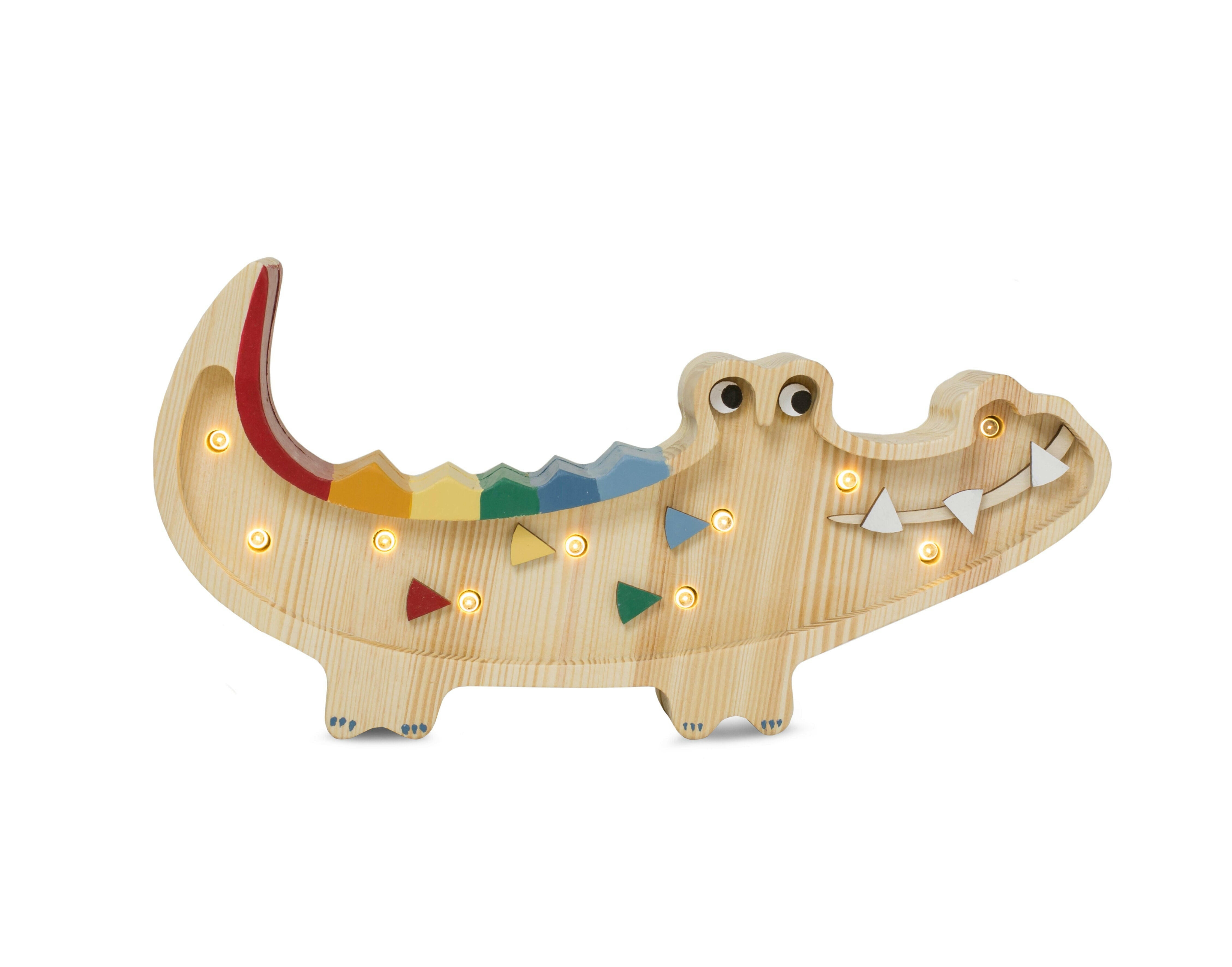 Little Lights Mini Crocodile Lamp Baby & Toddler Little Lights US Caribbean Wood  