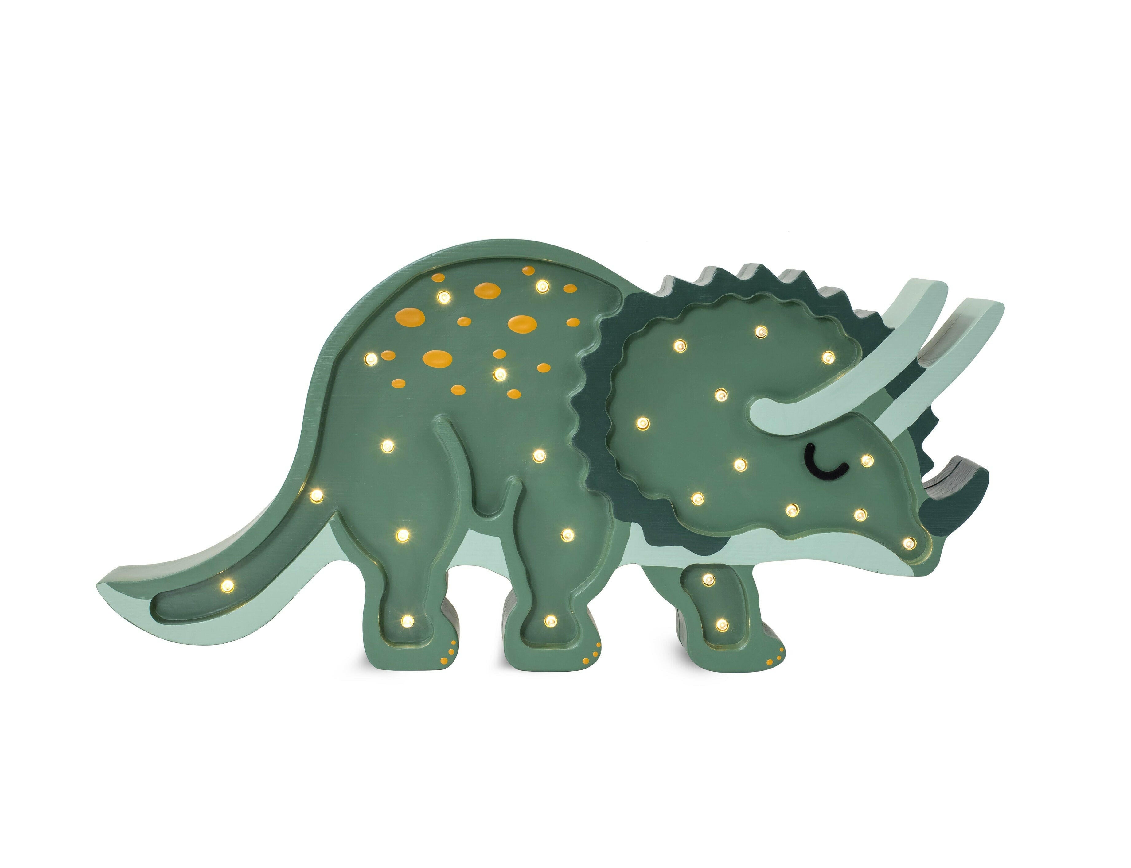 Little Lights Triceratops Dinosaur Lamp  Little Lights US Military Green  