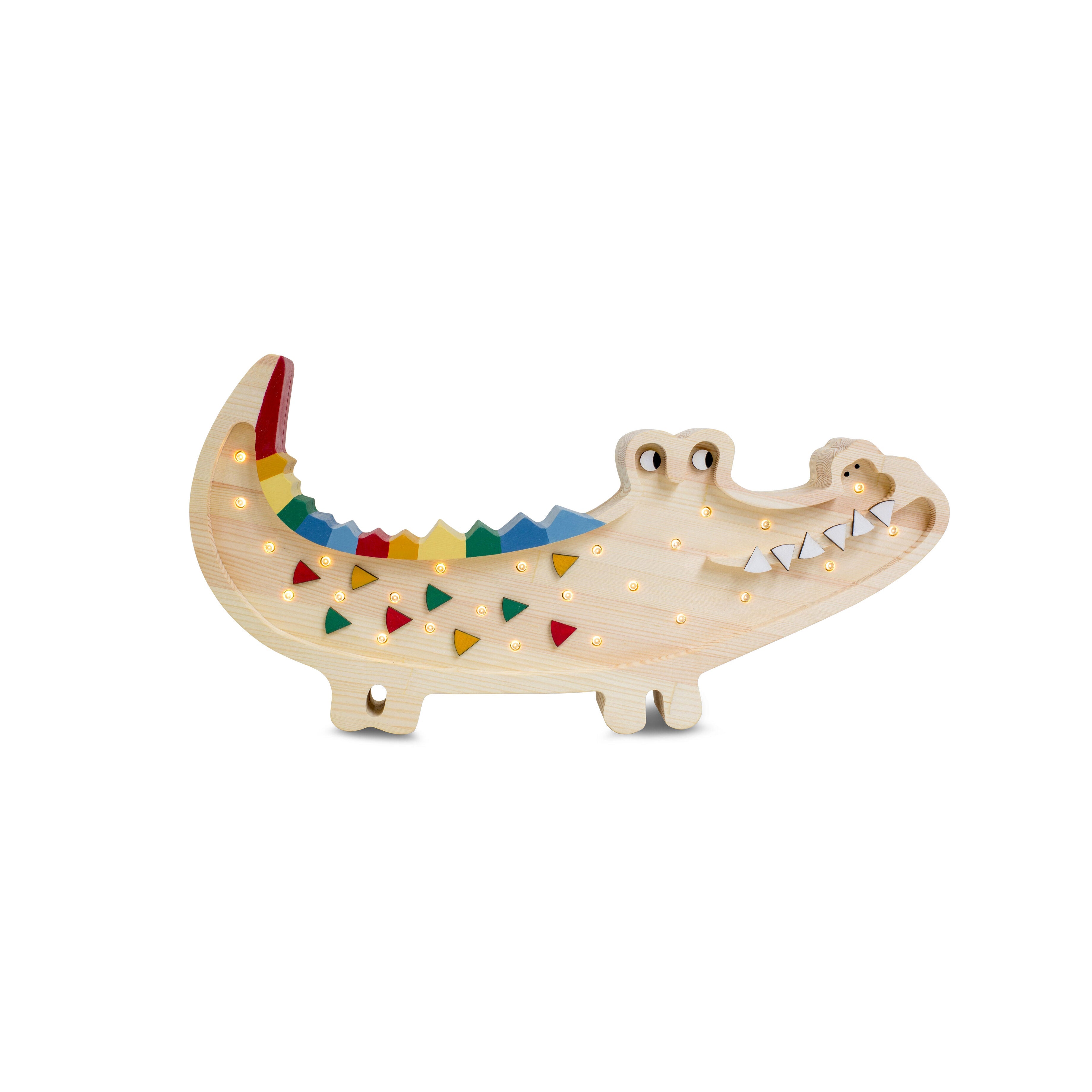 Little Lights Crocodile Lamp  Little Lights US Caribbean Wood  