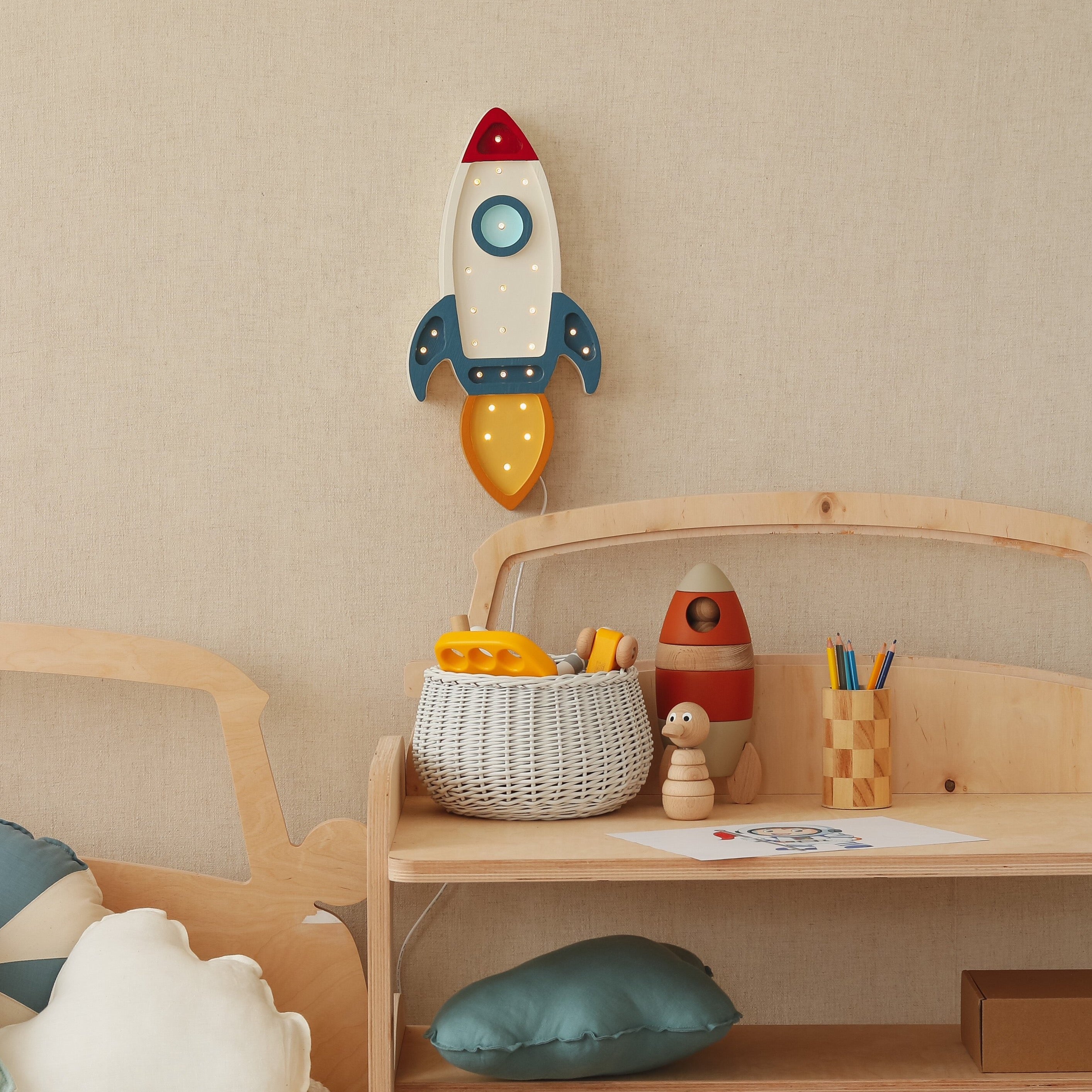 Little Lights Rocket Ship Lamp Baby & Toddler Little Lights US   