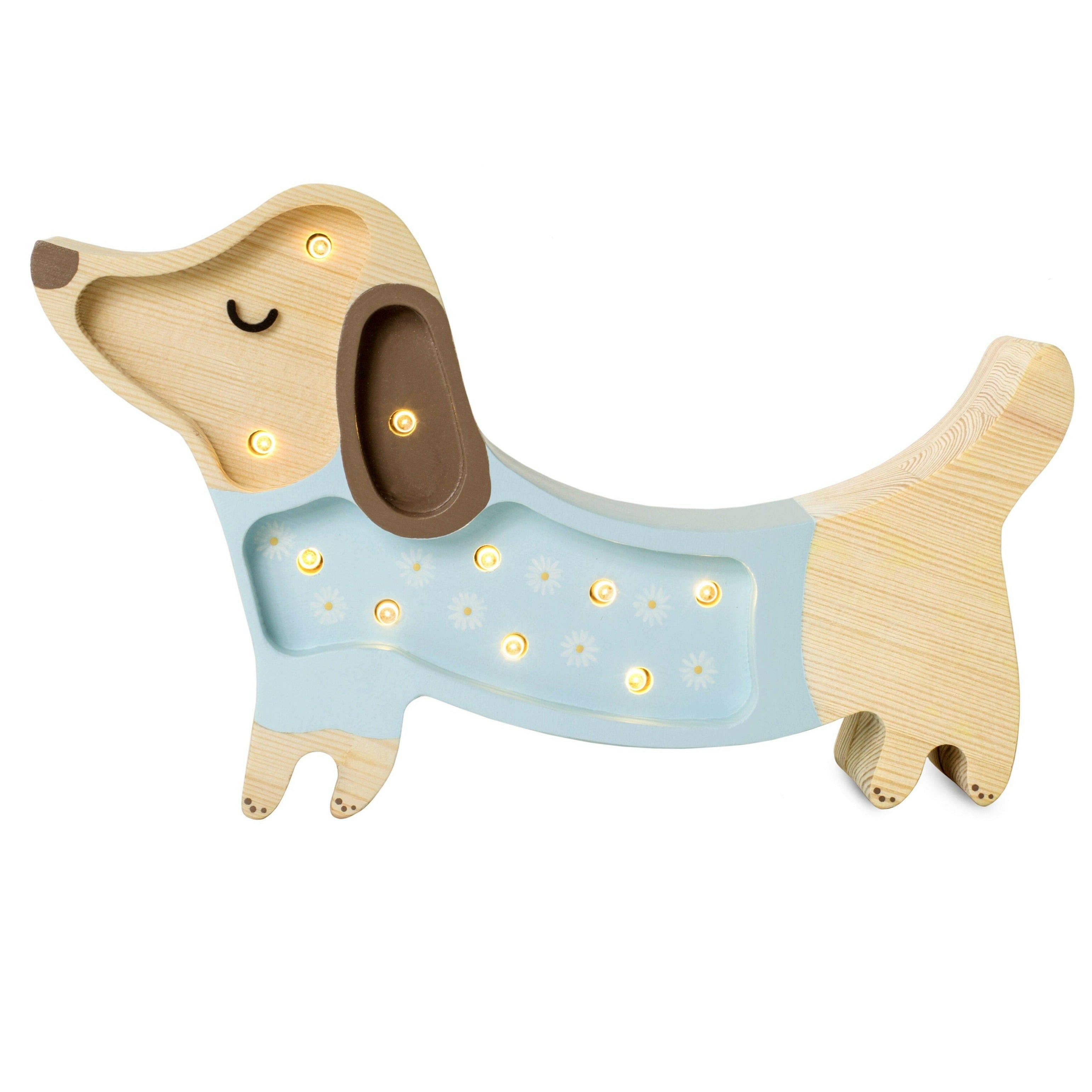 Little Lights Mini Puppy Lamp Baby & Toddler Little Lights US Daisy On Blue  