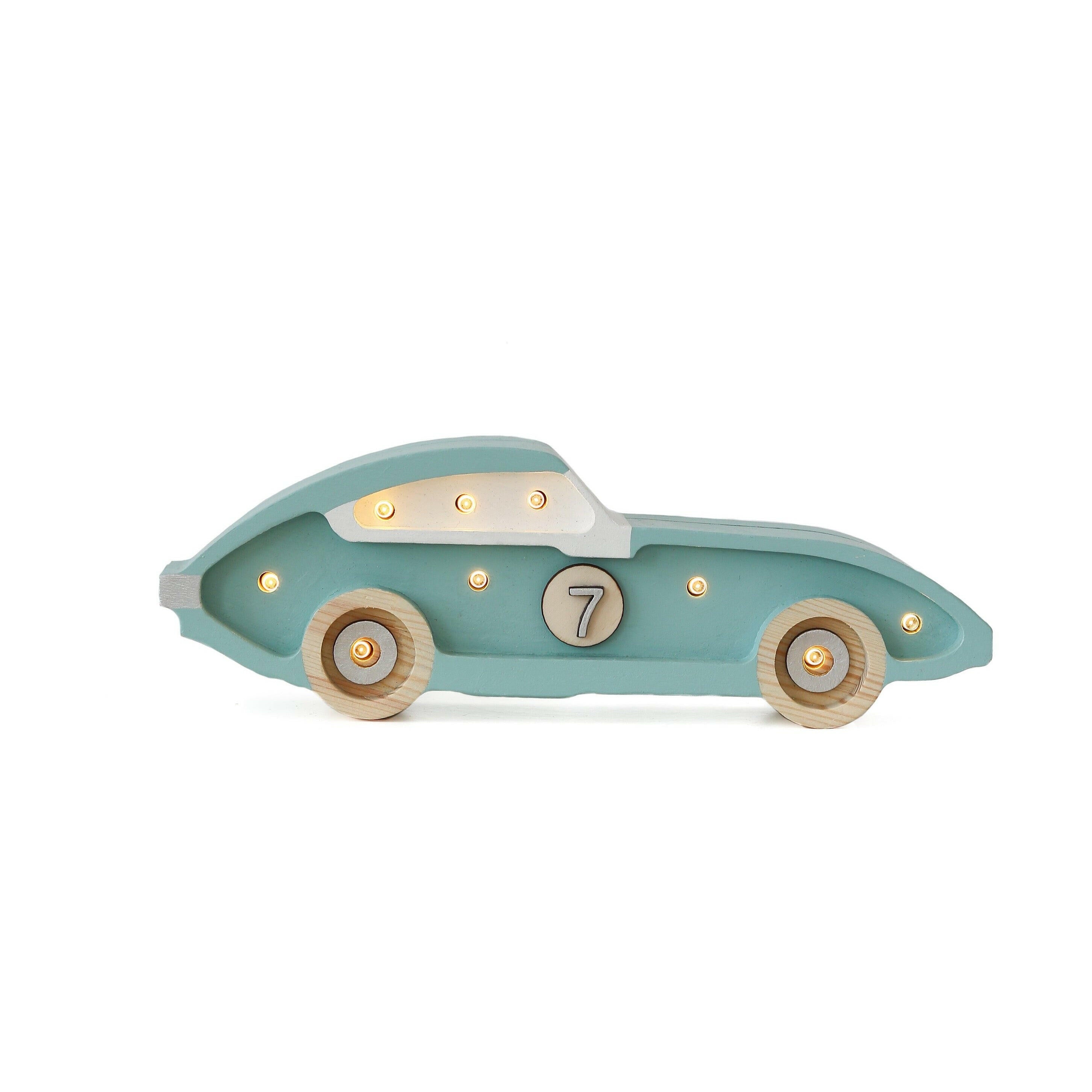 Little Lights Mini Race Car Lamp Baby & Toddler Little Lights US Retro Blue  