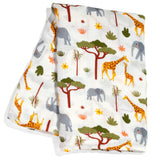 Crib sheet and Swaddle bundle - In The Savanna