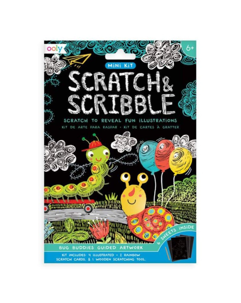 Scratch & Scribble Art Kit: Bug Buddies - 7 PC Set Art Supplies OOLY - Art & School Supplies   