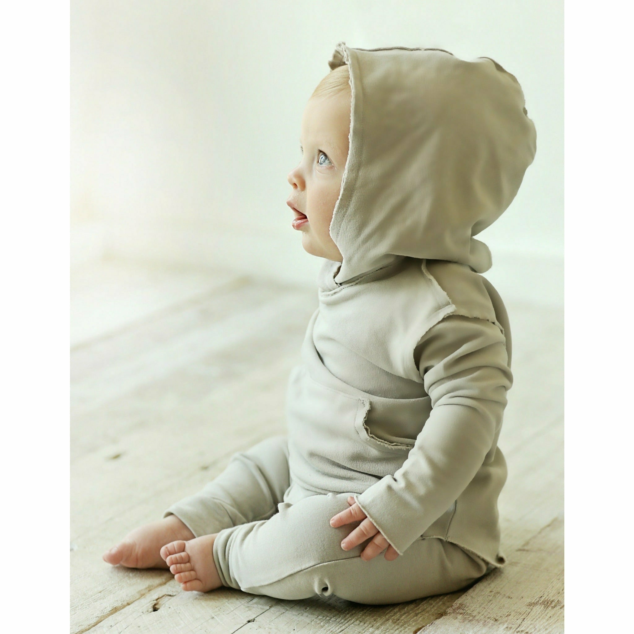 Organic Baby  Benji Hoodie Cream Sweatshirts Be Mi Los Angeles   