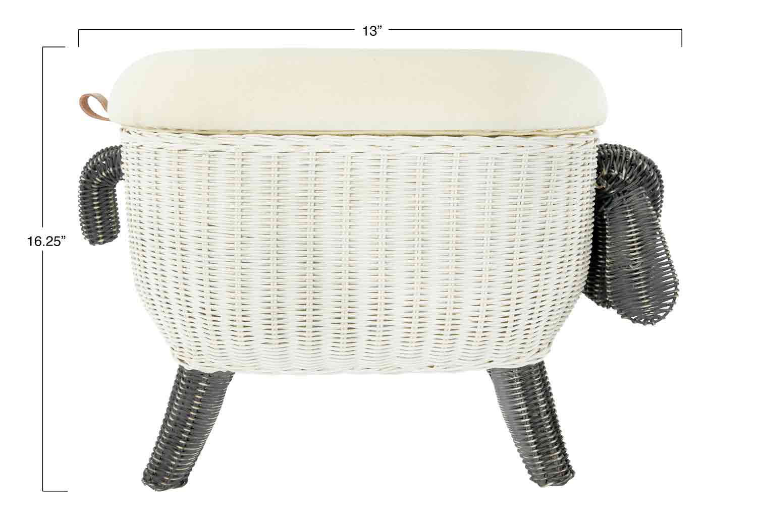 Rattan Stool - Sheep Children's Furniture Bloomingville Mini   