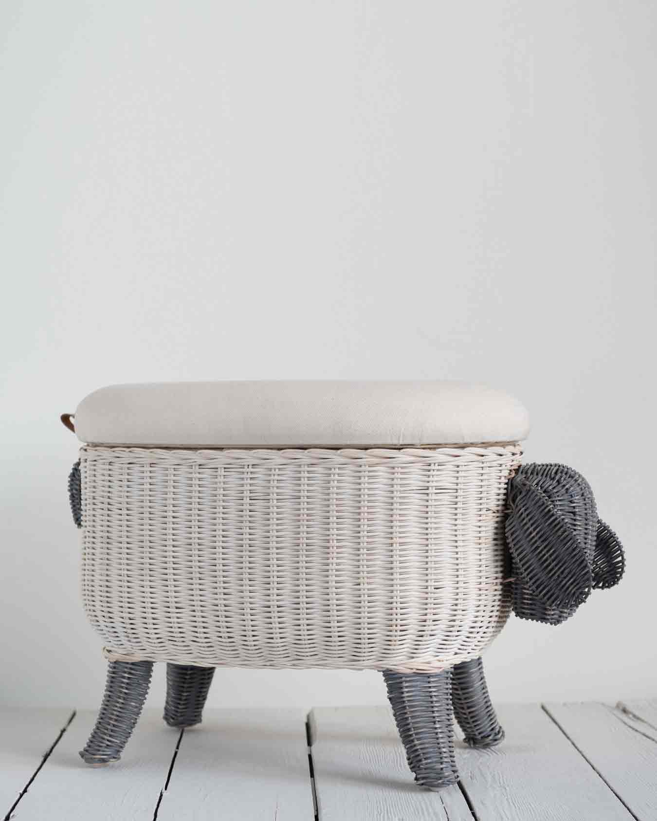 Rattan Stool - Sheep Children's Furniture Bloomingville Mini   