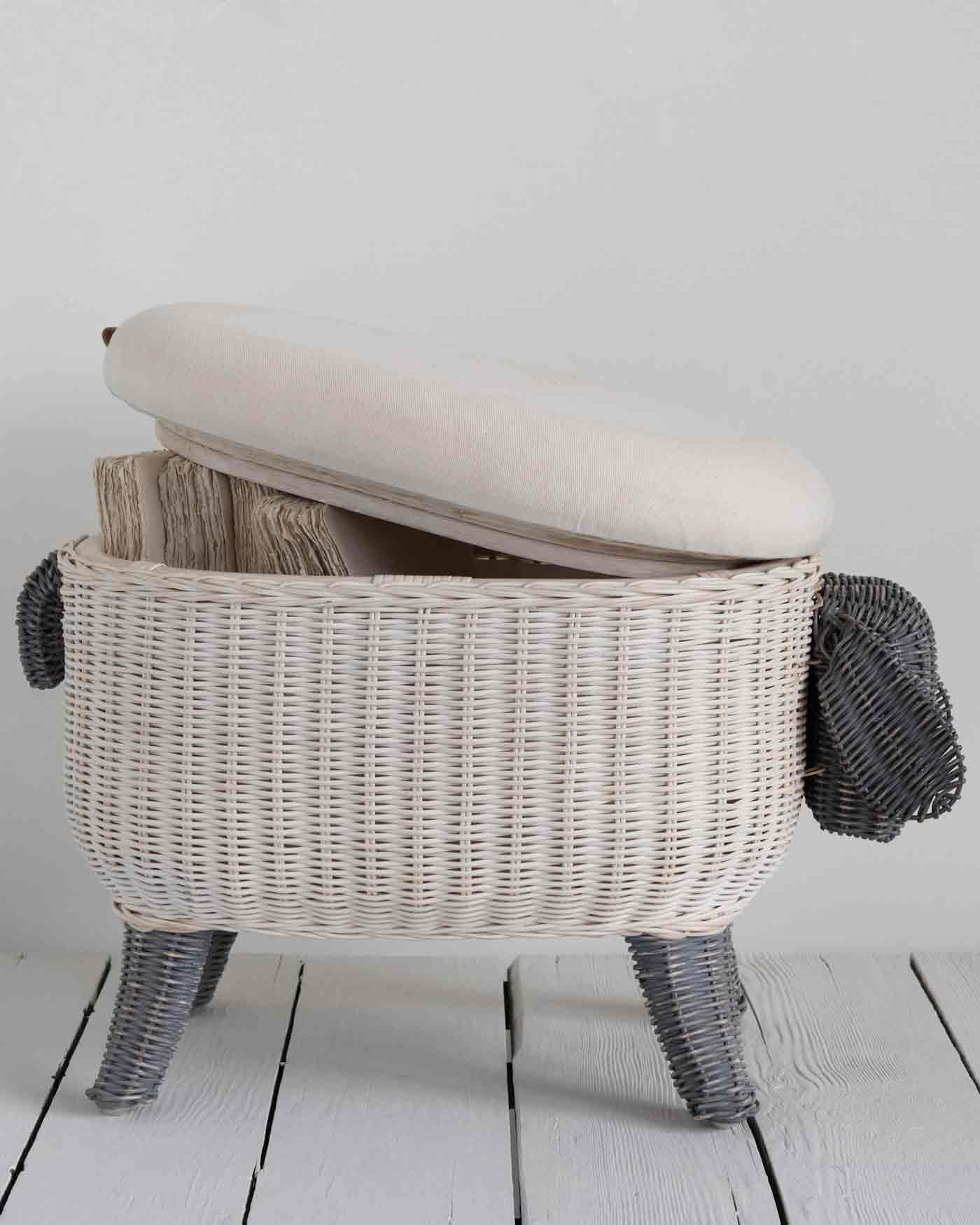 Rattan Stool - Sheep Children's Furniture Bloomingville Mini   