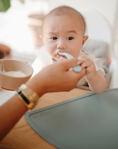 Silicone Feeding Spoons - Blush Shifting/Sand- 2 Pack feeding Mushie   