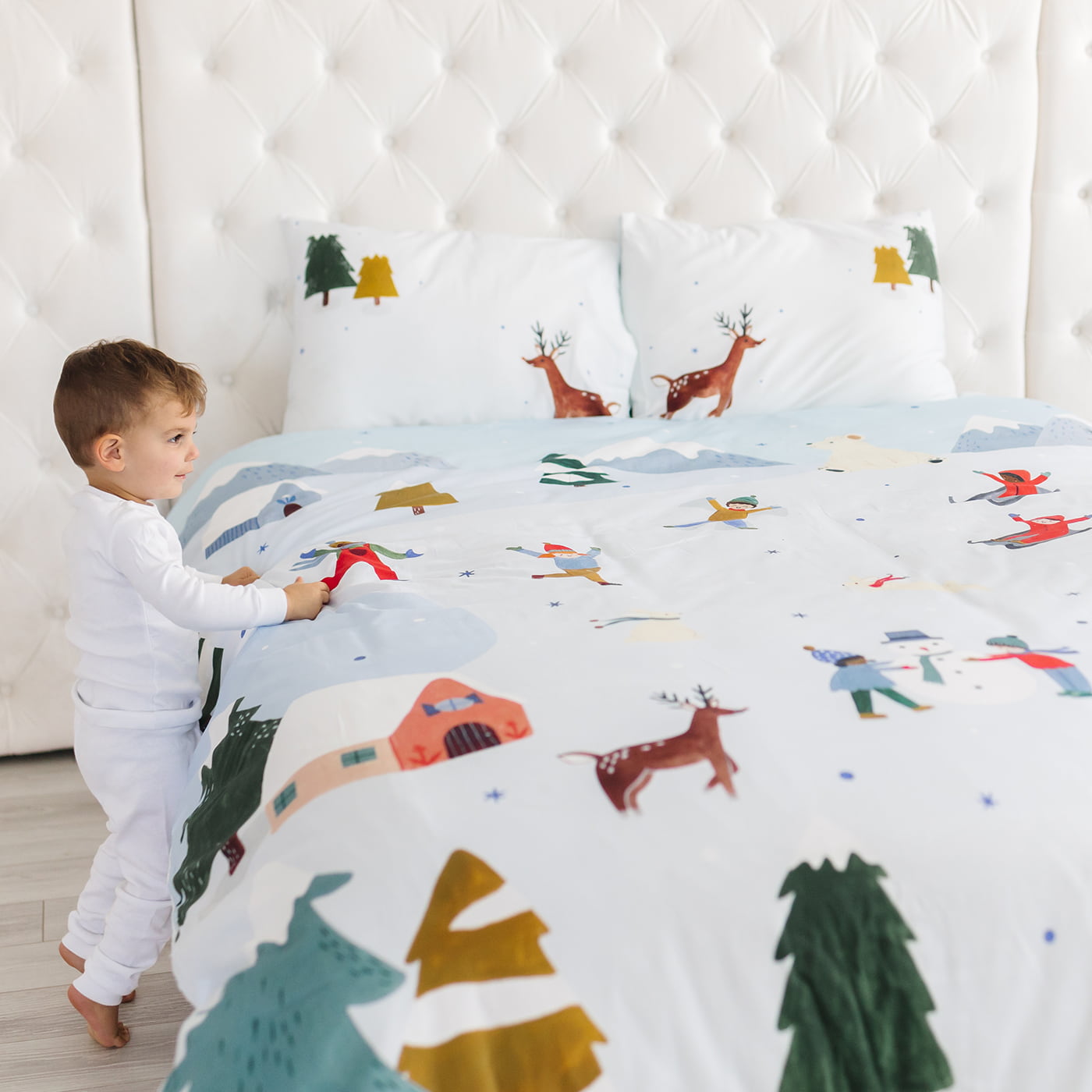 Snowy Day Duvet & Pillowcase Big Kid Bedding Rookie Humans   