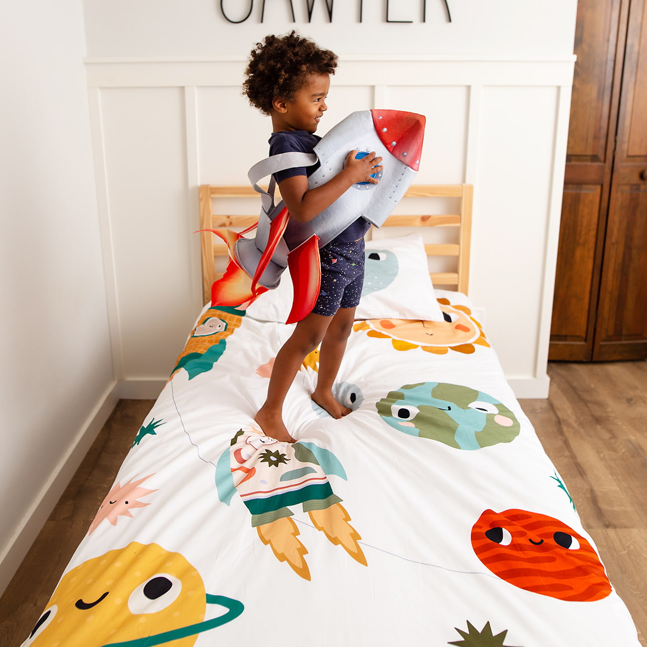 Space Explorer Duvet & Pillowcase Big Kid Bedding Rookie Humans   