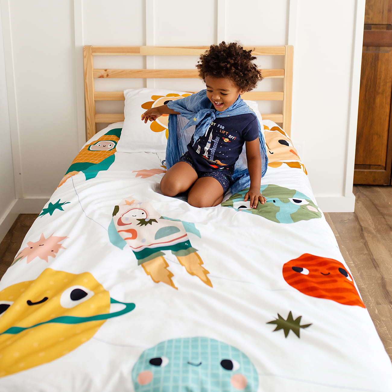 Space Explorer Duvet & Pillowcase Big Kid Bedding Rookie Humans   