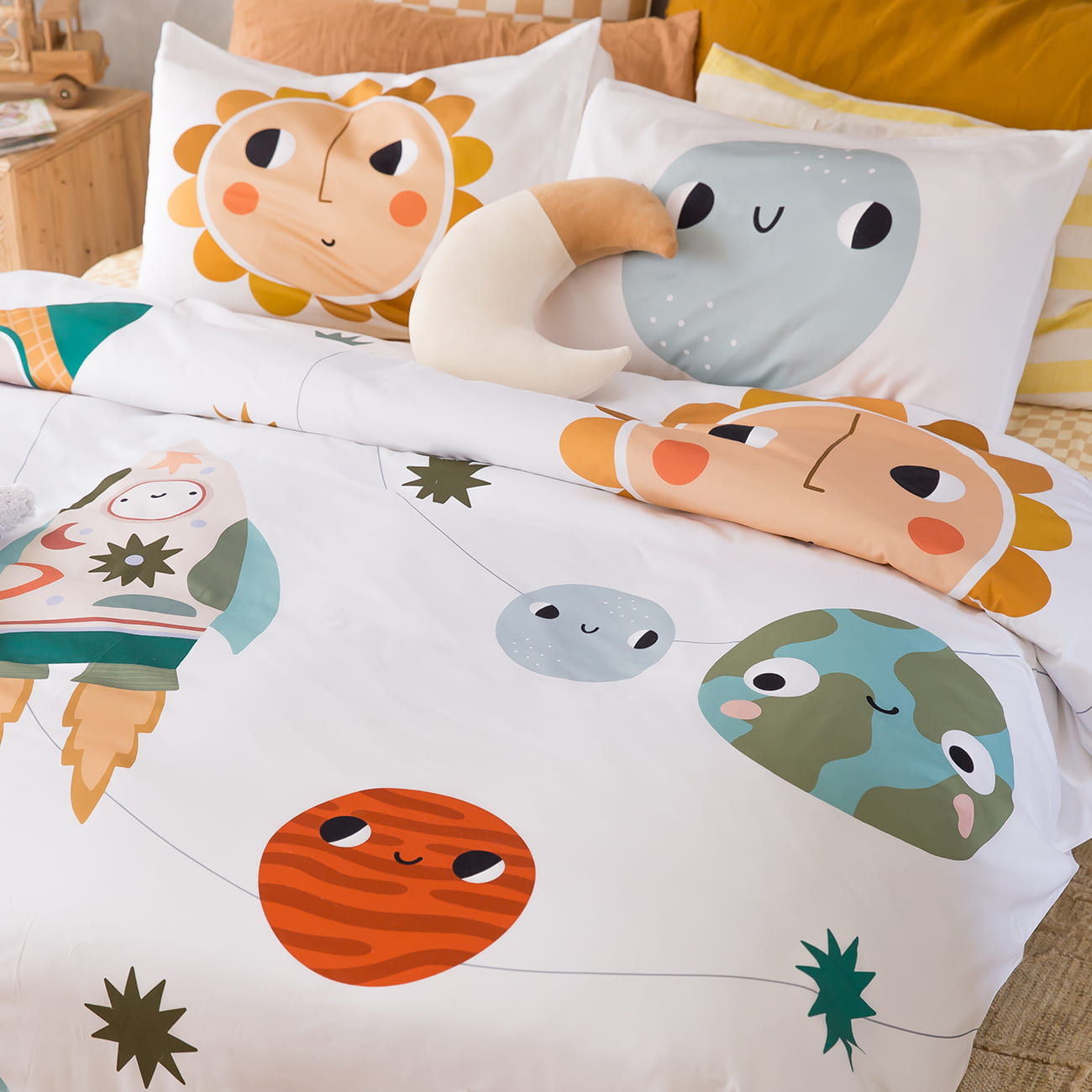 Space Explorer Duvet & Pillowcase Big Kid Bedding Rookie Humans   