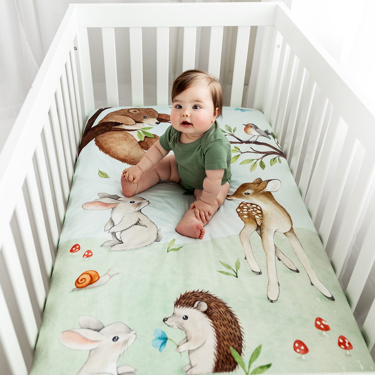 Enchanted Forest Standard Size Crib Sheet Crib sheets Rookie Humans   