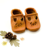 Lotus Leather Baby T-Strap Shoe - Tribe