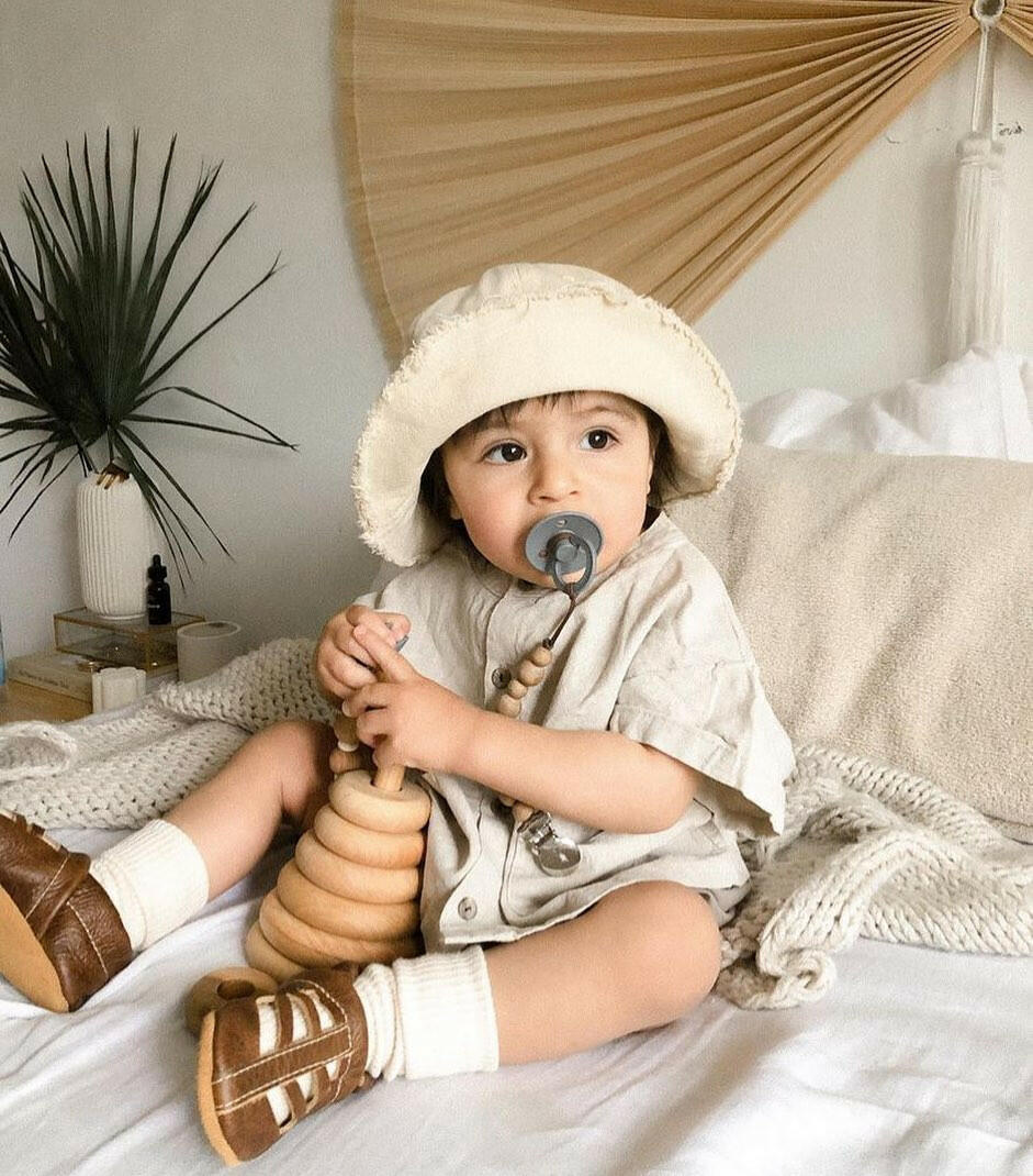 Baby Leather  Sequoia Sandals - Oak Shoes Starry Knight Design   