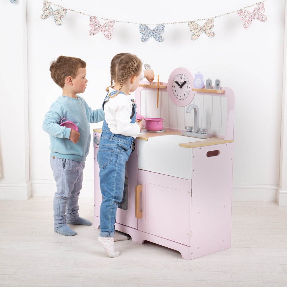 Country Play Kitchen (Pink) by Bigjigs Toys US  Bigjigs Toys US   