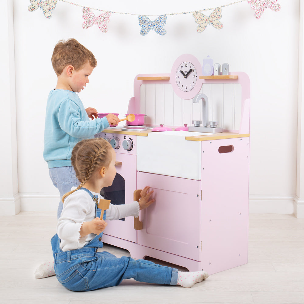 Country Play Kitchen (Pink) by Bigjigs Toys US  Bigjigs Toys US   