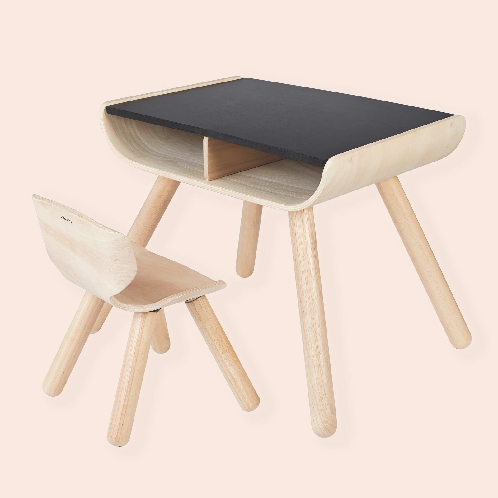 Toddler Desk & Chair - Black Furniture PlanToys Black  