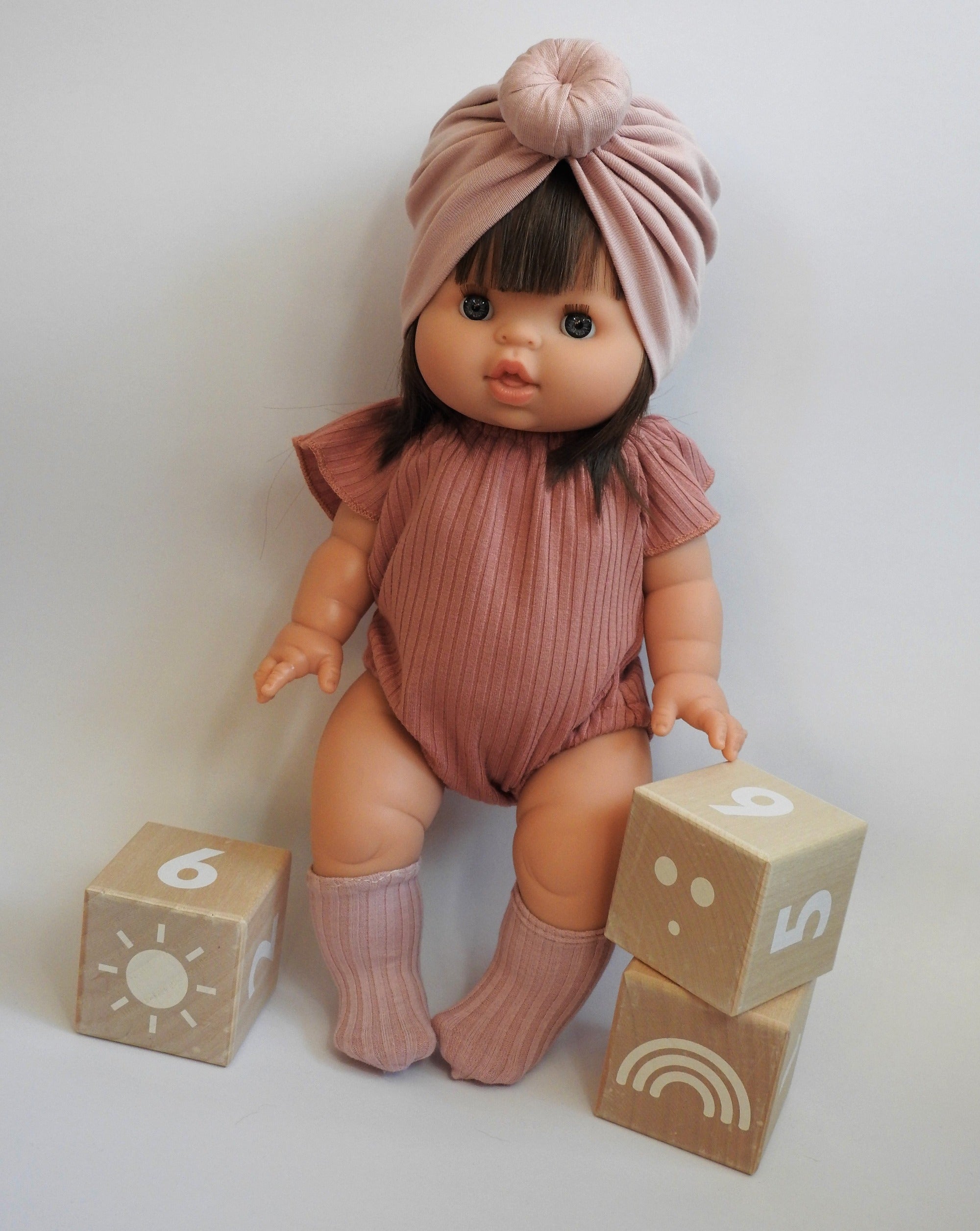 Doll Romper Doll Clothing Little Wonder & Co. Mauve  