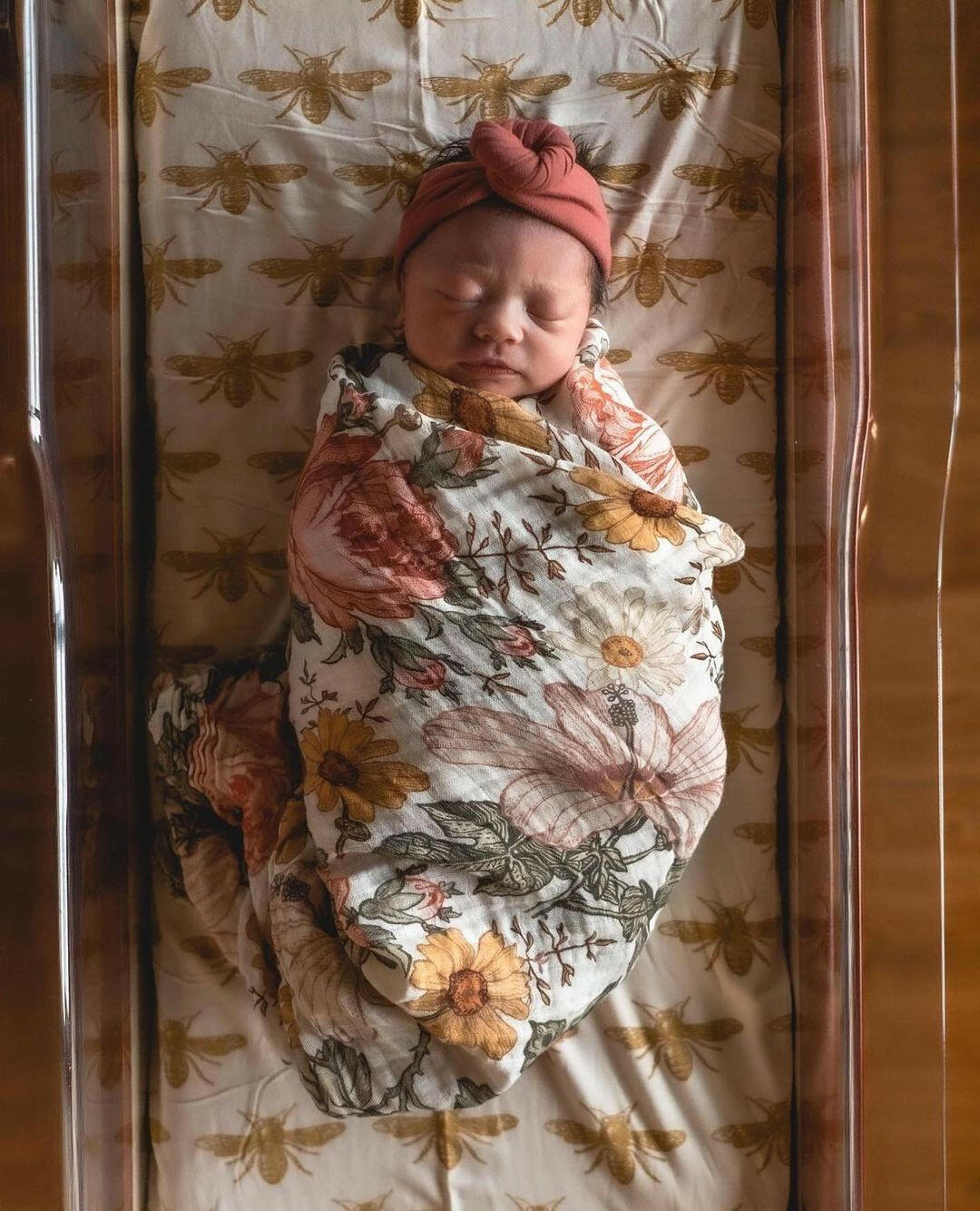 Muslin Swaddle Garden Floral Baby Blanket Swaddle Mini Wander, LLC   