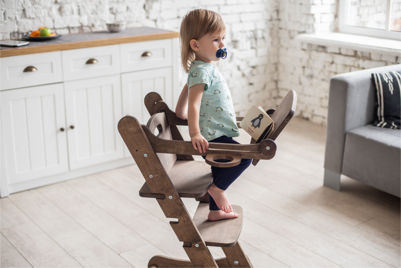 Growing Chair for Babies – Kitchen Helper Tower - Chocolate