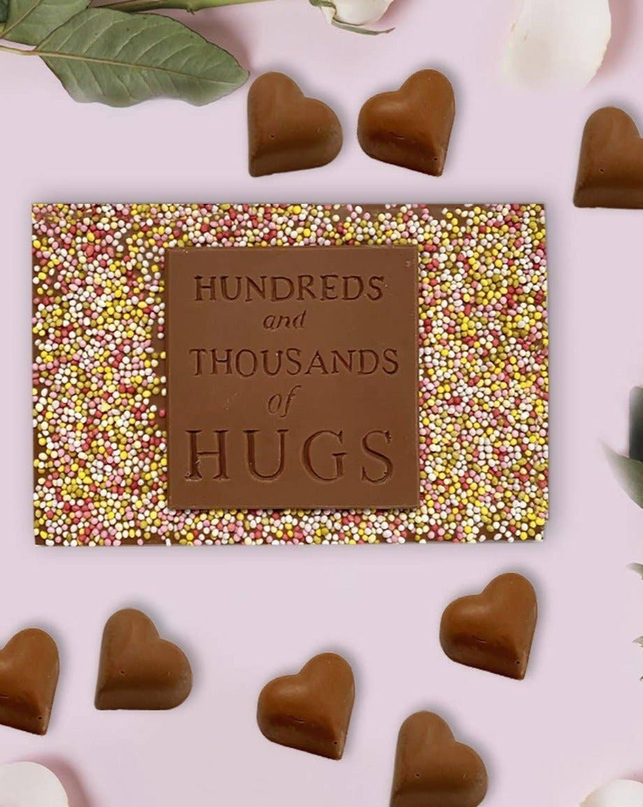 Chocolate Hundreds And Thousands Of Hugs Valentines Choc on Choc   