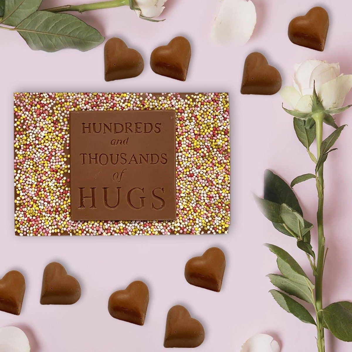 Chocolate Hundreds And Thousands Of Hugs Valentines Choc on Choc   